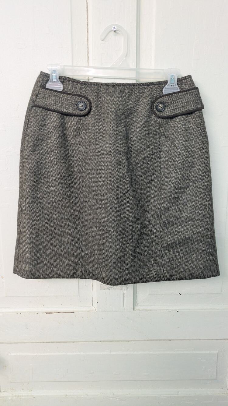 Vintage Harold's Wool Blend Skirt Womens 6 made in USA